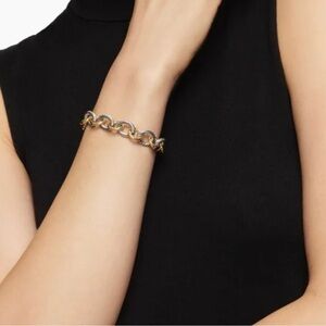 David Yurman 18K Gold & Sterling Oval Cable Link Bracelet 7.5” 12mm